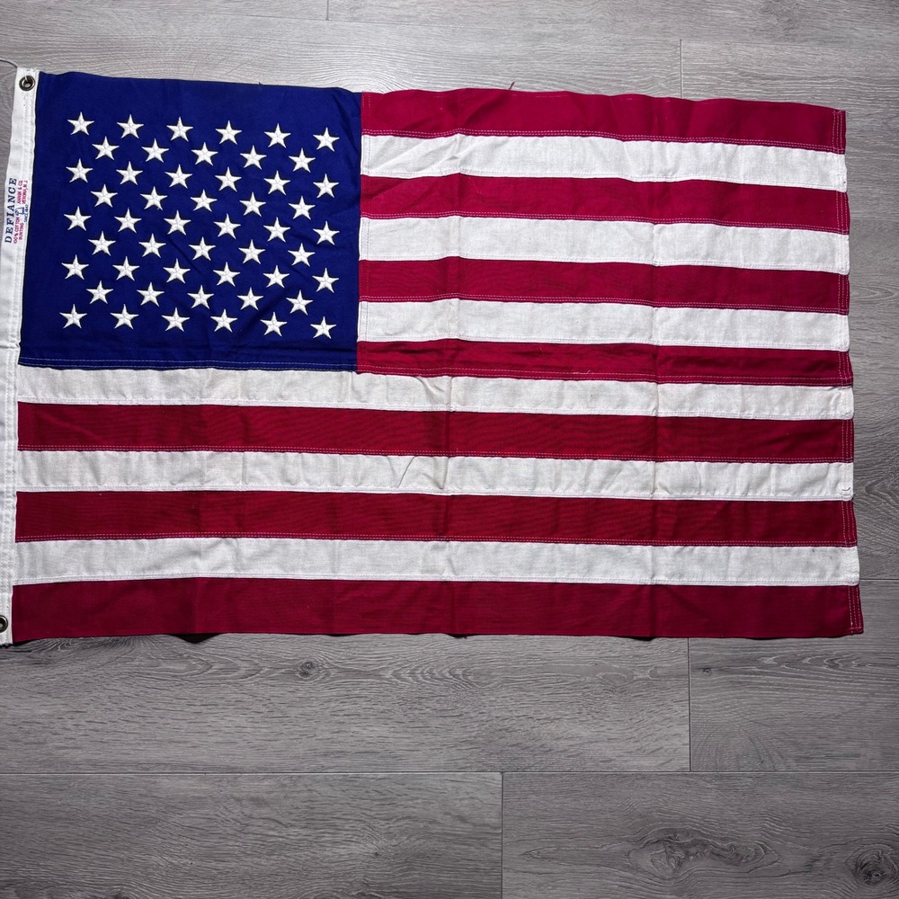 Annin & Co Defiance American Flag 100% Cotton Bunting Sewn Stripes 2x3 FT